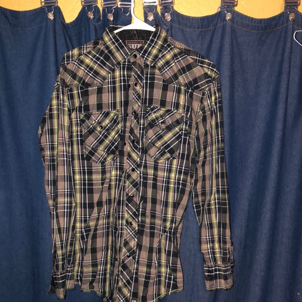 A Small Cowboy Up Button Down